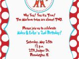 Thing 1 Thing 2 Birthday Invitations Thing 1 and Thing 2 Birthday Party Invitations