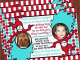 Thing 1 Thing 2 Birthday Invitations Thing 1 and Thing 2 Invitation Mimi 39 S Dollhouse