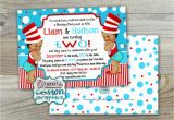 Thing 1 Thing 2 Birthday Invitations Twin Thing 1 and Thing 2 Birthday Invitation Double Birthday