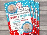 Thing 1 Thing 2 Birthday Invitations Twin Thing 1 and Thing 2 Birthday