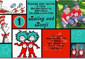 Thing One and Thing Two Birthday Invitations Free Printable Thing 1 and Thing 2 Birthday Party