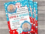 Thing One and Thing Two Birthday Invitations Twin Thing 1 and Thing 2 Birthday