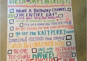 Things to Do for 16th Birthday Girl Sweet 16 Birthday Checklist Celebrate Birthday