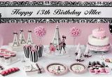 Thirteenth Birthday Party Decorations Pink Paris 13th Birthday Party Supplies Party City