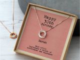 Thirtieth Birthday Gifts for Her Sterling Silver Happy 30th Birthday Necklace by attic