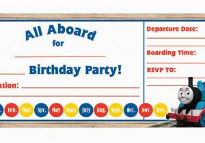 Thomas and Friends Birthday Invitation Cards 9 Train Birthday Invitations for Kid Free Printable