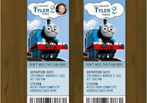 Thomas and Friends Birthday Invitation Cards Thomas Train Ticket Printable Birthday Ticket Invitation