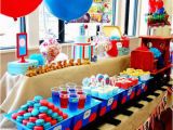 Thomas Birthday Party Decoration Ideas Kara 39 S Party Ideas Train Boy themed Birthday Party