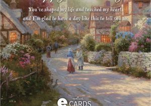 Thomas Kinkade Birthday Cards Hallmark Birthday Ecard Cobblestone Village the Thomas