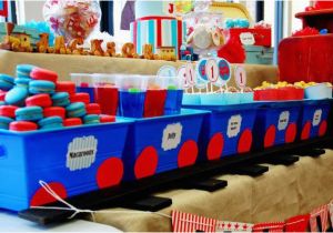 Thomas the Train Birthday Decorating Ideas Kara 39 S Party Ideas Train Boy themed Birthday Party