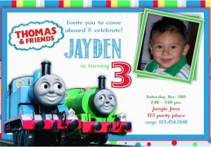 Thomas the Train Invites for Birthday Party Thomas the Train Birthday Invitation Photo Invitation