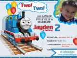 Thomas the Train Invites for Birthday Party Thomas the Train Choo Choo Birthday Invitation Two Two