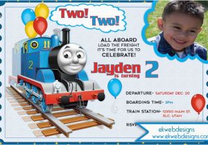 Thomas the Train Invites for Birthday Party Thomas the Train Choo Choo Birthday Invitation Two Two