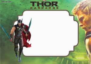 Thor Birthday Invitations Free Printable Thor Ragnarok Invitation Template Free