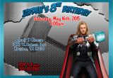 Thor Birthday Invitations Thor Birthday Invitation Kustom Kreations