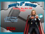 Thor Birthday Invitations Thor Birthday Invitation Kustom Kreations