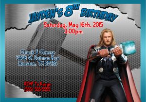 Thor Birthday Invitations Thor Birthday Invitation Kustom Kreations