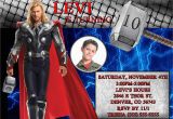 Thor Birthday Invitations Thor Birthday Invitation Kustom Kreations