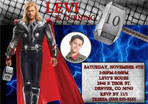 Thor Birthday Invitations Thor Birthday Invitation Kustom Kreations