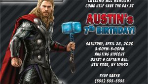 Thor Birthday Invitations Thor Birthday Invitation Kustom Kreations