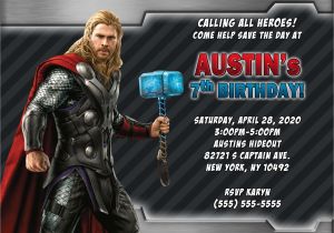 Thor Birthday Invitations Thor Birthday Invitation Kustom Kreations