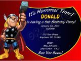 Thor Birthday Invitations Thor Birthday Invitation Printable