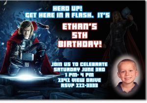 Thor Birthday Invitations Thor Birthday Invitations Super Hero Birthday Invitations