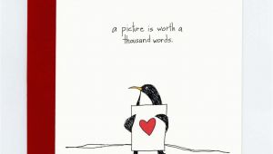 Thousand Words Birthday Cards A Picture is Worth A Thousand Words Penguin Greeting Card