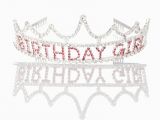 Tiara for Birthday Girl Birthday Girl Tiara Silver Pink Crown Happy Bday
