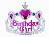 Tiara for Birthday Girl Cute Girls Princess Rhinestone Happy Birthday Crowns