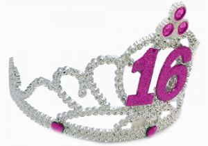 Tiara for Birthday Girl Happy 16th Birthday Girl Tiara Headband Crown Pink