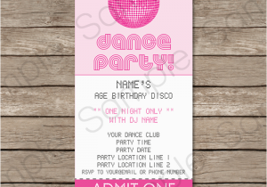 Ticket Birthday Invitation Template Dance Party Ticket Invitations Birthday Party