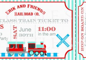 Ticket Birthday Invitation Template Train Ticket Birthday Invitation Template Best Party Ideas