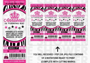 Ticket Birthday Invitation Template Zebra Birthday Invitations Template Resume Builder