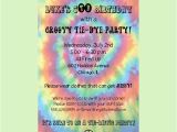 Tie Dye Birthday Party Invitations Free Printable Tie Dye Birthday Party Invitations Template