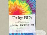 Tie Dye Birthday Party Invitations Tie Dye Invitation Instant Download Editable Text Pdf that