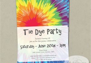 Tie Dye Birthday Party Invitations Tie Dye Invitation Instant Download Editable Text Pdf that