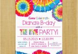 Tie Dye Birthday Party Invitations Tie Dye Invitation Printable