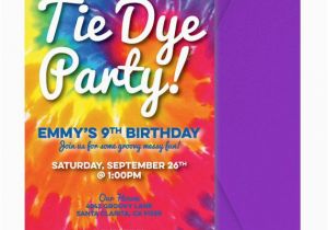 Tie Dye Birthday Party Invitations Tie Dye Invite Tie Dye Invitation Tie Dye Party Invitation