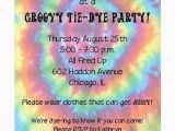 Tie Dye Birthday Party Invitations Tie Dye Party Invitation