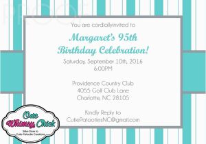 Tiffany Blue Birthday Invitations Tiffany Blue and Grey Stripes Invitations Can Be