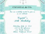 Tiffany Blue Birthday Invitations Tiffany Blue Birthday Invitation Blue Birthday Invitations
