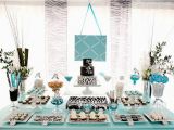 Tiffany Blue Birthday Party Decorations Dessert Table Tiffany Blue Zebra