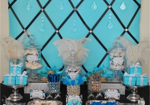 Tiffany Blue Birthday Party Decorations Tiffany Blue and Black Bling