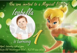 Tinkerbell 1st Birthday Invitations 10 Designs Tinkerbell Fairies Birthday Party Invitation