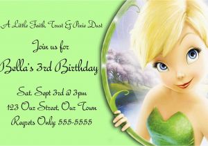 Tinkerbell 1st Birthday Invitations Free Templates for Birthday Invitations Drevio