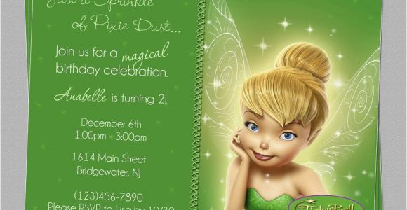Tinkerbell 1st Birthday Invitations Great Tinkerbell Birthday Invitation Ideas Party Xyz