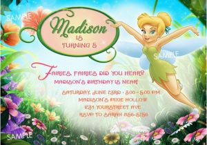 Tinkerbell 1st Birthday Invitations Tinker Bell Birthday Party Invitatiion Ideas Bagvania