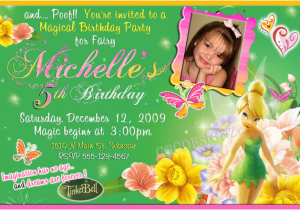 Tinkerbell 1st Birthday Invitations Tinker Bell Birthday Party Invitatiion Ideas Bagvania