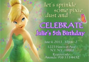 Tinkerbell 1st Birthday Invitations Tinkerbell Fairies Invitation
